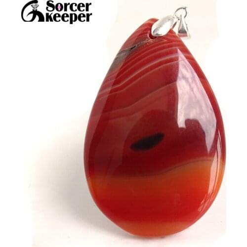 Fashion Women Man Necklaces Pendants Red Natural Botswana Agates Stone Slide Healing Crystal for Jewelry Making BE845