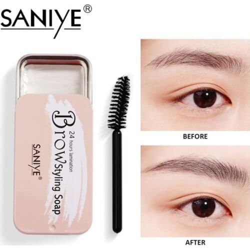 SANIYE Eyebrow Soap Wax Fluffy Feathery Eyebrows Gel Pomade Gel For Eyebrow Styling Makeup Soap Brow Sculpt Lift Cosmetic TSLM2