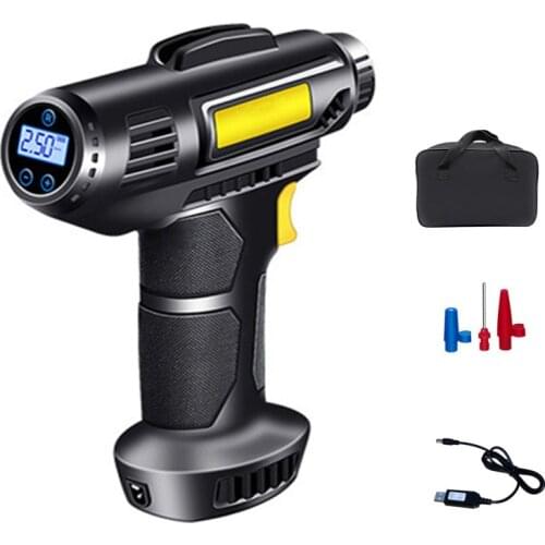 Bicycle Pump Portable Car Air Compressor Electric Inflator Car Tire Inflator Pump Wireless Electric Air Pump For Car Bike