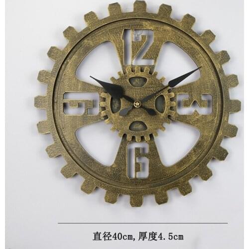 Gear wall clock old industrial wind machinery creative soft bar bar wall clock wall decoration wholesale