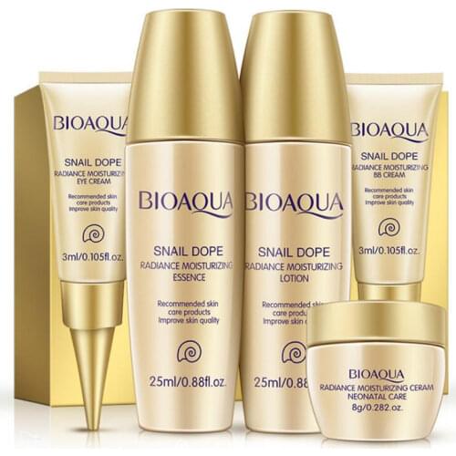 Snail Natural Travel Makeup set Face Care Skin makeup set,Eye Care cosmetics kit,Moist Concealer BB Cream,Liquid Fundation Cream