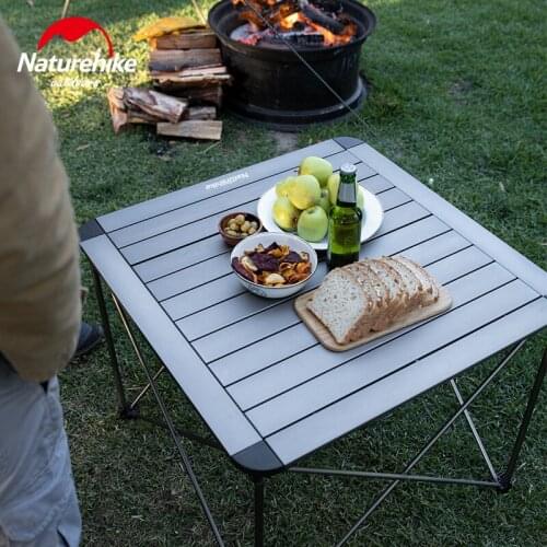 Naturehike Aluminum Alloy Foldable Camping Table Dinner Desk Family Party Picnic Barbecue Desk