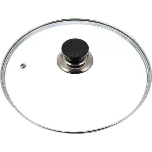 26/28/30cm Tempered Glass Pot Lid Transparent Visual Pot Cover Anti-Scalding Round Chef Pan Lid Kitchen Cookware Replaceable