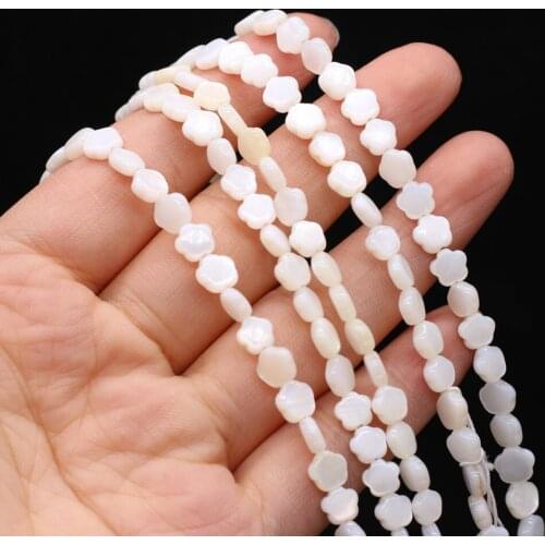 Natural shell beads fiower shape mother of pearl loose spacer shell beaded for jewelry making DIY necklace bracelet accessories
