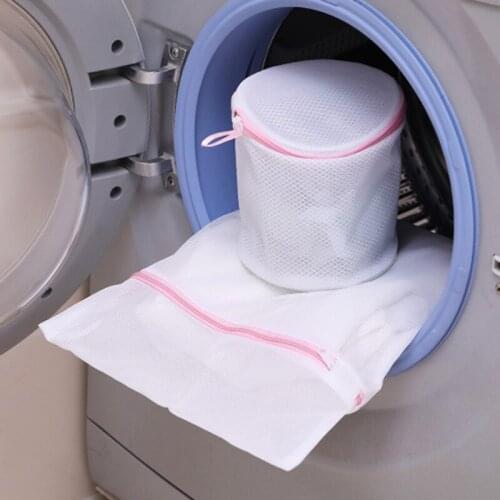 Zipper Mesh Wash Bags Household Washing Machine Bag For Laundry Underwear Bra Socks Dirty Clothes Organizer Laundry Bag Basket
