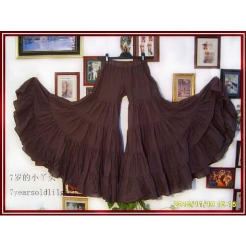 Tribal Fusion Belly Dance Pants Cotten 100% Ruffle Pants KQ