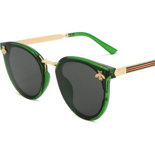 2021 luxury bee Fashion for women Sunglasses Men Square Brand Design Sun Glasses Oculos Retro male iron