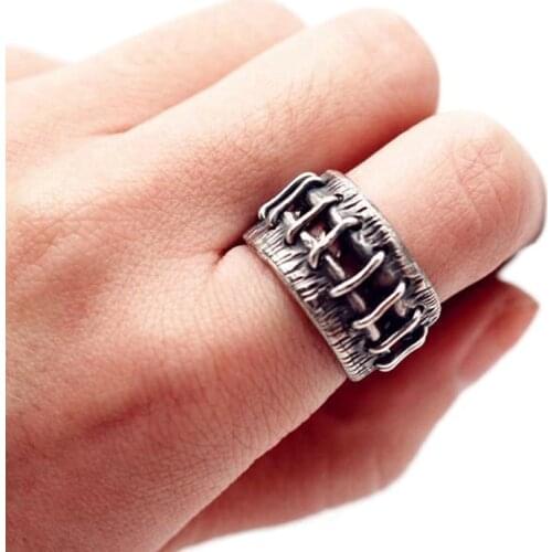 Antique Vintage Rings Frankenstein Flesh Ring Gothic Punk Rock Wedding Band Rings Men Biker Jewelry Rings