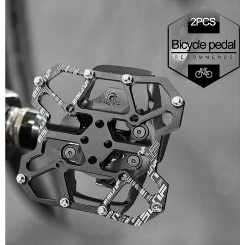 2pcs Bicycle Clipless Pedal Mountain Bike Quick Release Aluminum Alloy Flat Pedals Platform Adapters MTB Road Bike Accessories