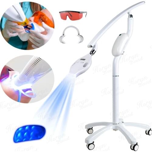 Rotation Arm Portable Laser LED Lamp Dental Teeth Whitening Cold Light Machine Bleaching With Stand for Oral Beauty Salon