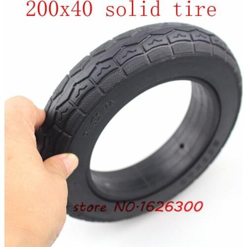 High quality 200x40 Electric Scooter Solid Tires 8 Inch Folding Bicycle Tyre Scooter Pram Wheel Accessories Tubeless Solid Tyre