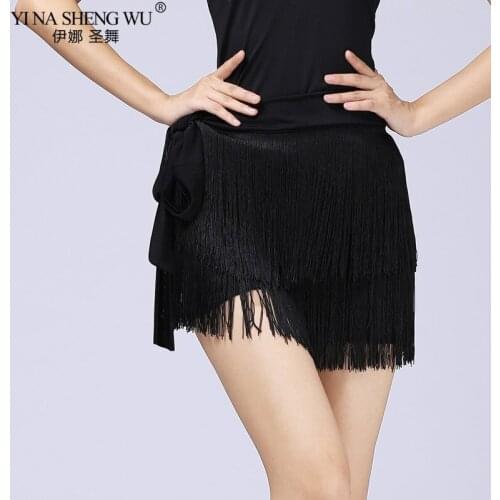Sexy Ballroom Tassels Fringed Triangle Irregular Latin Skirt New Adult And Child Costume Women Practice Wear /Rumba/Samba/Tango