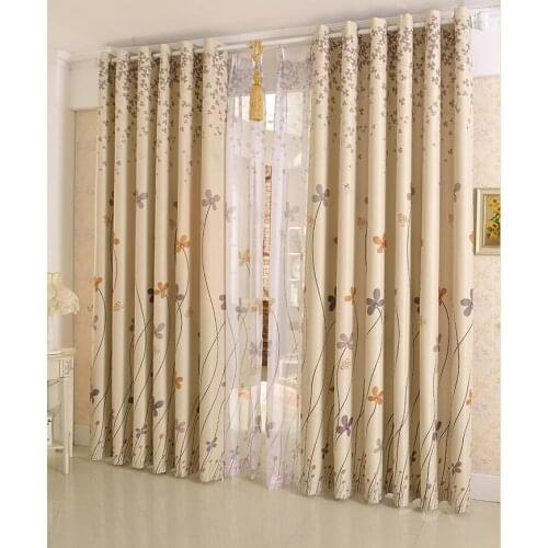 Farmhouse Blackout Curtain for Living Room Bedroom Modern Decorative Window Leaves Printed the Curtain