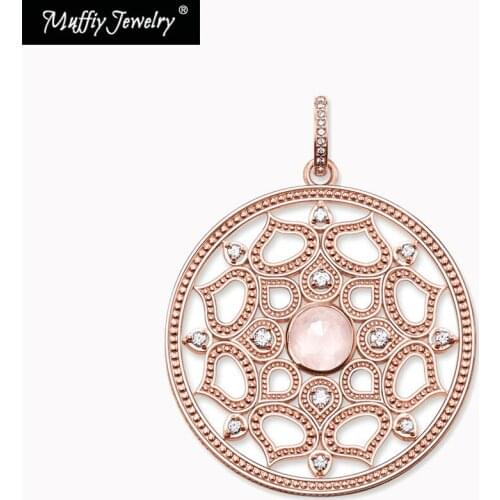 Pendant Lotus 925 Sterling Silver Rose Gold Color Fit Necklace 2021 Brand New Fine Women Jewelry Accessories Proteciton Bijoux