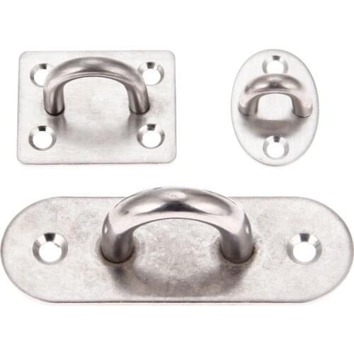 1Pc Ceiling Hook Stainless Steel U-shaped Ring Mount Base Ceiling Anchor Hanger Fit Fans/Chandelier /Hammocks/Rings Hardware