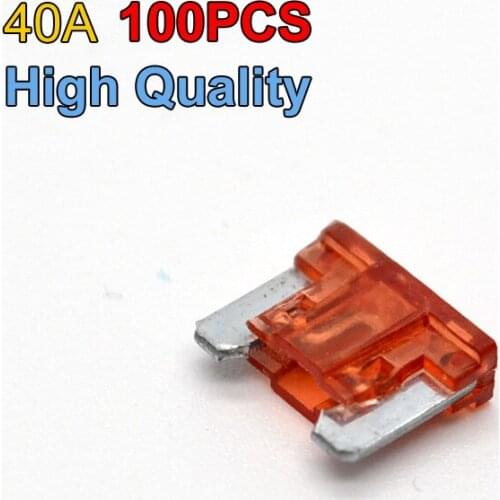 100PCS/Lot New Brand Safty Auto Car Boats Blade Fuses Mini Size Type 40 Amp Free Shipping