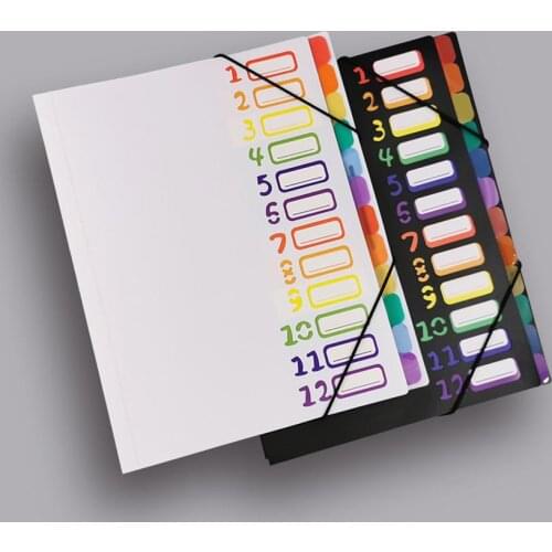 12 In Multi-Page Classification Folder Holder Storage Bag A4 File Sorter Helper