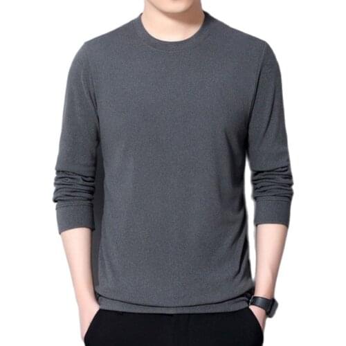 2021New Men Pullover Sweater O-neck Solid Color Black Brand Knitted Pullovers Casual Male Sweater Knitwear bottom shirt jacket
