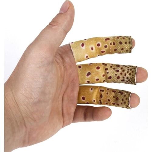 3pcs Fly Line Stripping Guards Yellow Fly Fishing Accessories Fingers Protection Tools Outdoors Sports Elastic Skin Protector