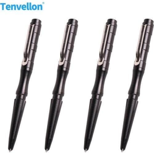 4pcs Self Defense Tactical Pen Black Gray Color Simple Package Personal Emergency Defense Tool Security Protection EDC Tool