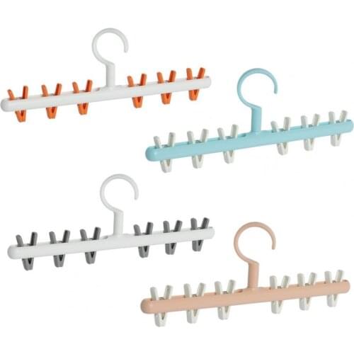4 Pcs Cloth Rack Multi Function Windproof PP Space Saving Sock Drying Clip Hanger Storage Holders