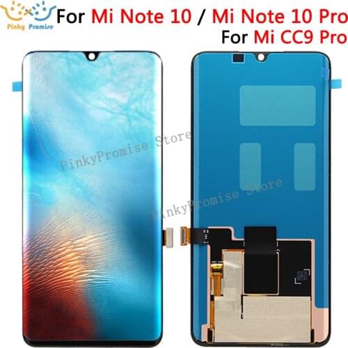 6.47" Original For Xiaomi Note 10 LCD Display Touch Screen Assembly For Xiaomi CC9 Pro Display MI Note 10 Pro Replacement Parts