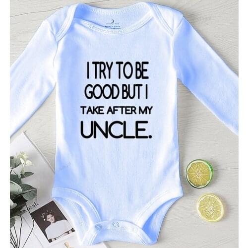 Newborn Baby Boy Items Accessories Girl Infant Fall Clothes One Piece Jumpsuit Newborns Romper kids' things Uncle Letter Printed
