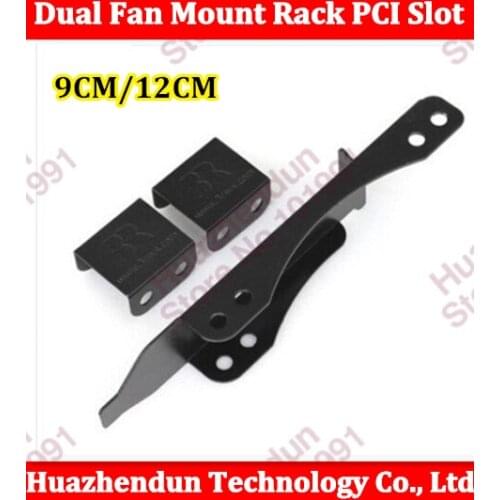 Free ship via DHL/EMS Dual Fan Mount Rack PCI Slot Bracket for Video Card 90MM/120MM PC Case Fan Free shipping