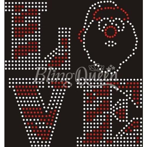 BlingQueen 25PCS/LOT Rhinestone Motifs Love Christmas Santa Design