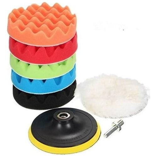 7Pcs/set 3"/4"/5"/6"/7" Sponge Buffing Pad Polishing pad for Car Care Power Tools accessories