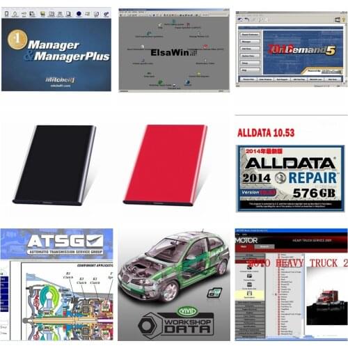 2020 hot All data M..chell Software AutoData 3.38+Alldata 10.53+mit..ell on de..nd 5+ElsaWin+Vivid+atsg 24 in 1tb HDD USB 3.0