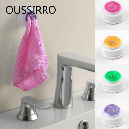 2020 Direct Selling Sale Hotaan Bathroom Vacuum Sucker Towel Clip Style Simple Wipes Wall-mounted Exquisite Hooks Accessories
