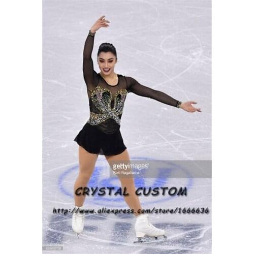 Crystal Custom Figure Skating Dress Girls New Brand Ice Skating Clothes For Competition DR4625