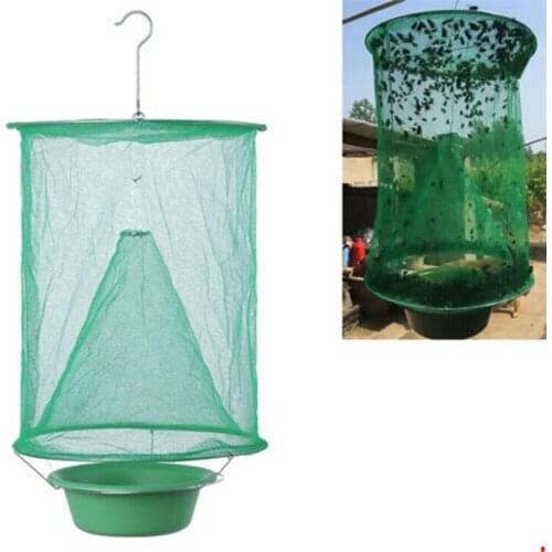 1PCS Hanging Fly Catcher Killer Summer Pest Control Reusable Fly Trap Zapper Fly Catcher Cage Net Trap Garden Home Yard Supplies