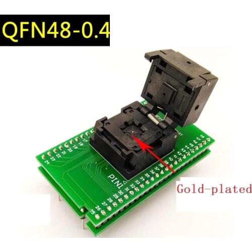 QFN48 chip burner 0.4 spacing test seat flip shrapnel burner seat double-deck plate double-row needle pitch 0.4mm