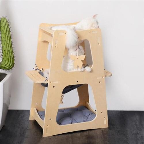 Multi-layer solid space capsule cat climbing frame three-layer cat sharing furniture cat litter hammock washable cat house