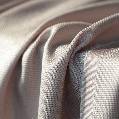 Couture fashion shiny luster metallic and polyester fabric, light pink color, sewing for blouse, skirt, dress, craft by the yard