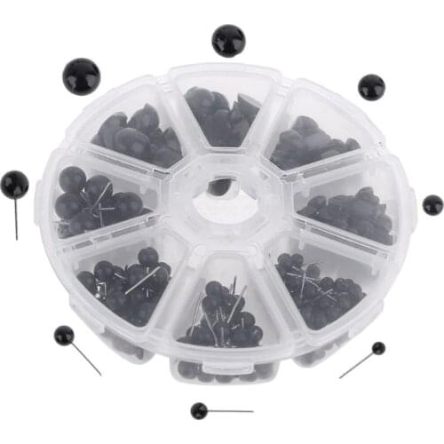 410 Pcs Black Plastic Crafts Safety Eyes 8 Grid 4-12mm Needle Felting Kit Craft BX0D