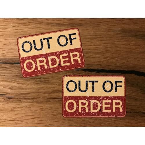 Out of order Sticker Vintage Rust Rat Rat Out of Order Oldtimer V8 # 454 car accessories car decal