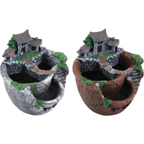 Resin Succulent Cactus Pot Bonsai Pot Flowerpot Home Garden Decoration Groot