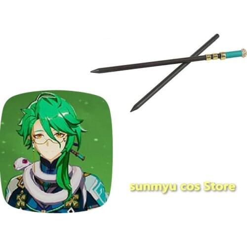 Game Genshin Impact Baizhu Bai zhu Hairpin Hair stick Headwear Cosplay props Halloween Cosplay props Halloween