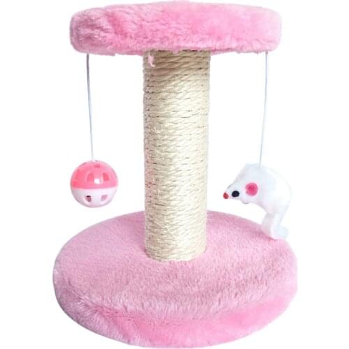 Cat Jumping Tower with Ball for Not Scratch Sofa Couch Furniture Kitten Scratching Post Cat Climbing Tree Pet Scraper Board Toy