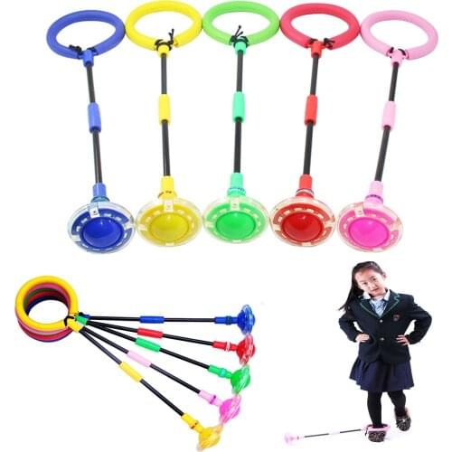 Flash Wheel Foot Jumping Ball LED Glowing Skipping Rope Adult Children Exercise Fitness Entertainment Toy Glowing Sport Balls