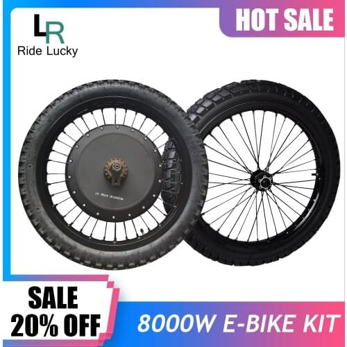 Super Power QS V3 48v-72v 8000W Ebike Kit Motorcycle Electric Bike Motor Wheel With Matching Dual Disc And Tires