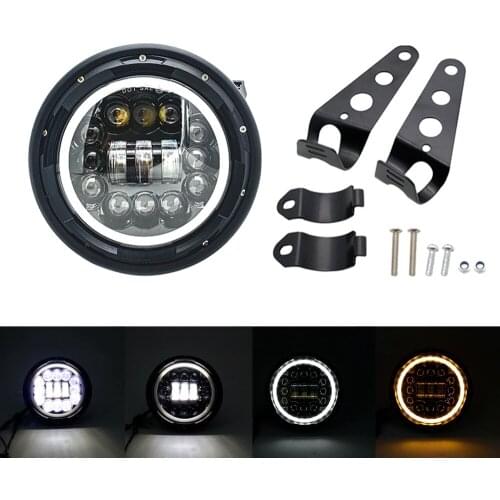 Motorcycle 7.5 inch LED Headlight For Harley Choppe Bobber Street Tracker Yamaha Honda Suzuki Cafer Racer Motorcycle Headlamp
