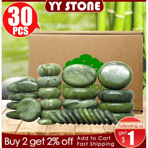 Tontin Jade glaze hot stone massage Set massager back massageador Health Care stones for massage spine basalt lava stone spa