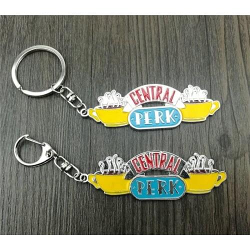 TV Series Friends Central Perk Key Chain TV Shows Keyring Cosplay Keychain Pendant Christmas Gift Central Perk LOGO Chandler Toy