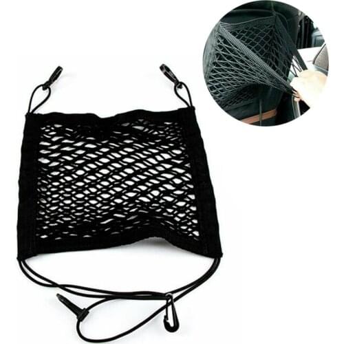 Universal Car Net Bag Stretchable Elastic Mesh Bag Back Seat Storage Organizer Bag Child and Pet Barrier