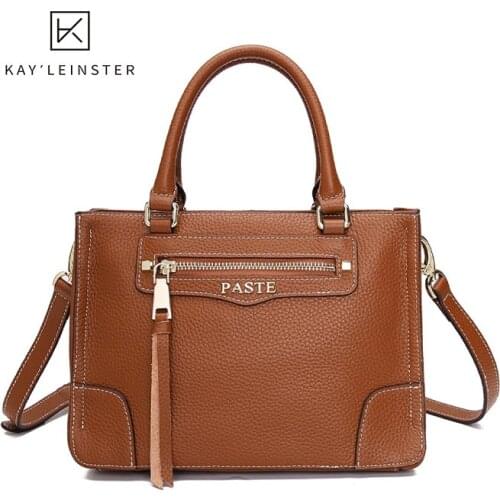 WomenS Handbag New Leather Fashion Top Layer Cowhide Smiley Face Bag Single Shoulder Messenger Bag Wild Small Square Bag Tide