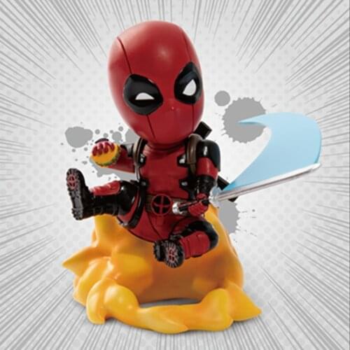 Beast kingdom Marvel Genuine authorization Deadpool mini egg Attack Series garage Garage Kits Model Kits Collecting gift toys